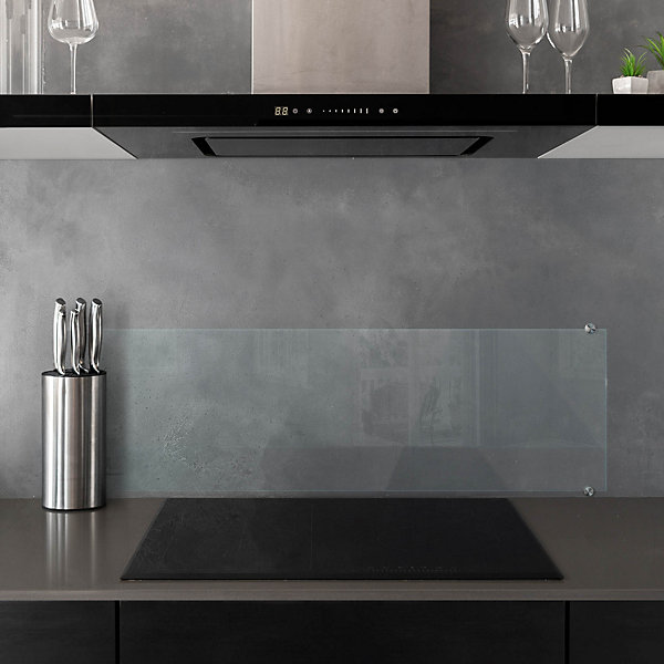 Panneau Crédence Cuisine Wallfluent 100x30 cm Transparent Résistant à la chaleur