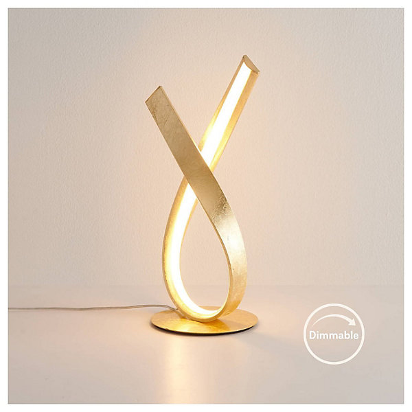 Lampe à poser dimmable doré effet feuille d'or - Millenium