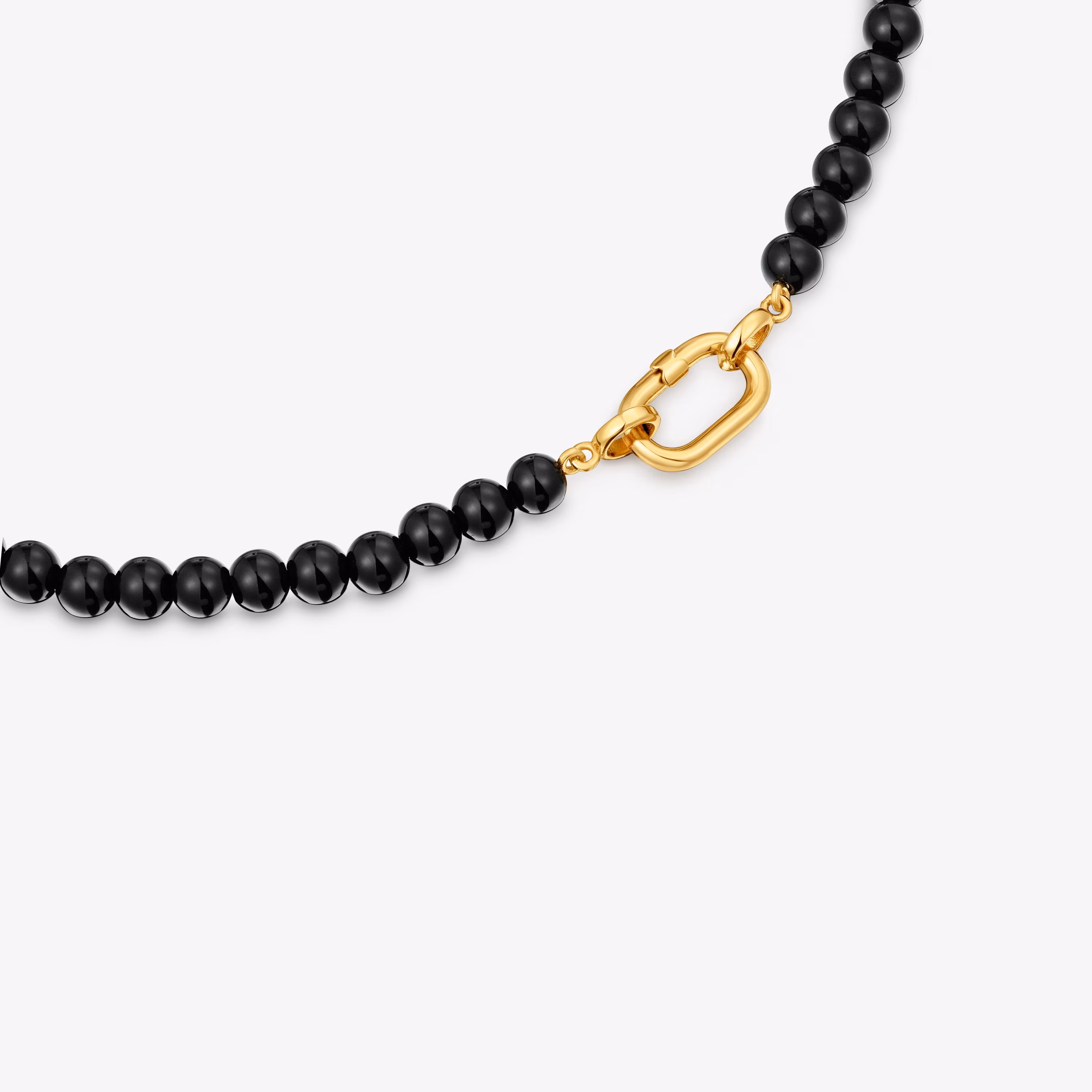 Collar corto con baño de oro 18 kt sobre plata y ónix TOUS Hold Oval