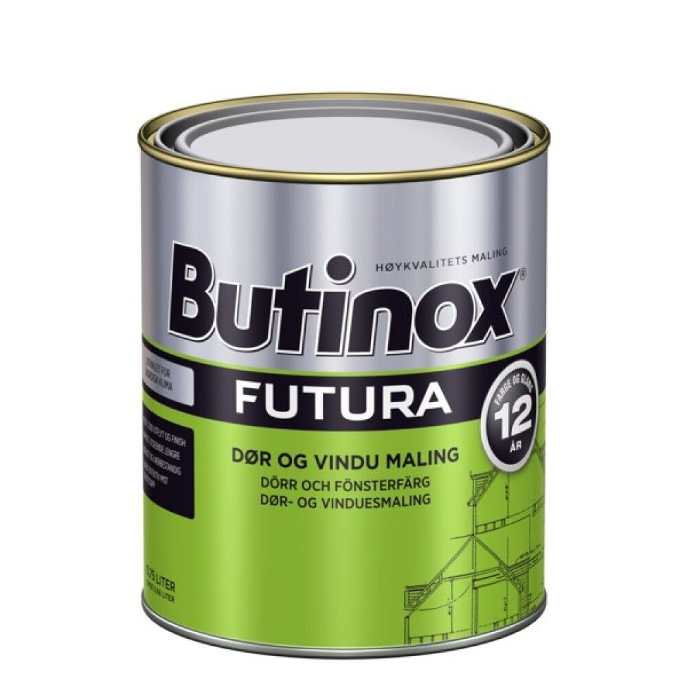 MALING BUTINOX FUTURA DØR & VINDU HVIT 0,75L