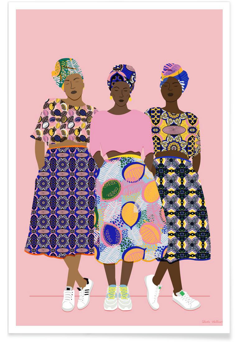 GRLZ BAND - Affiche multicolore & rose