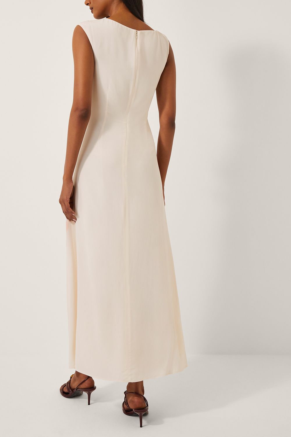 Monsoon Marinna Sleeveless Floral Maxi Dress Ivory