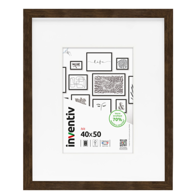 Cadre Isis ébène 40 x 50 cm INVENTIV