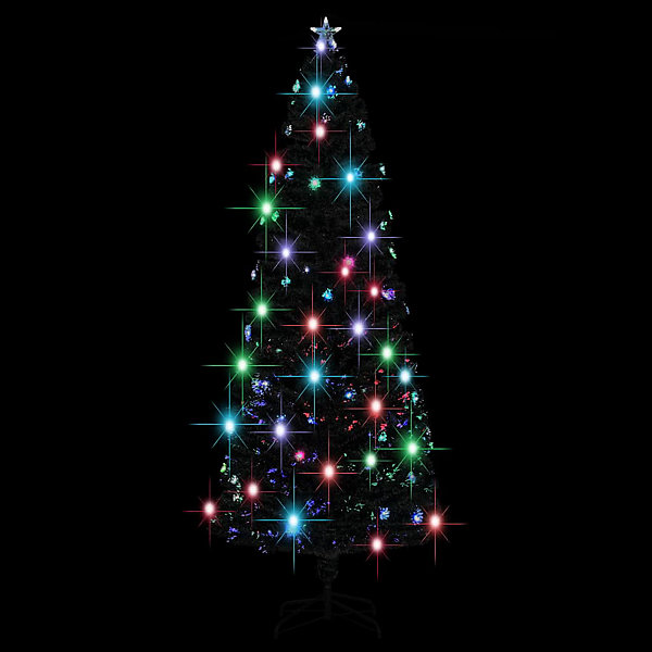 Arbre de Noël pré-éclairé avec support et LED 240 cm fibre optique vidaXL