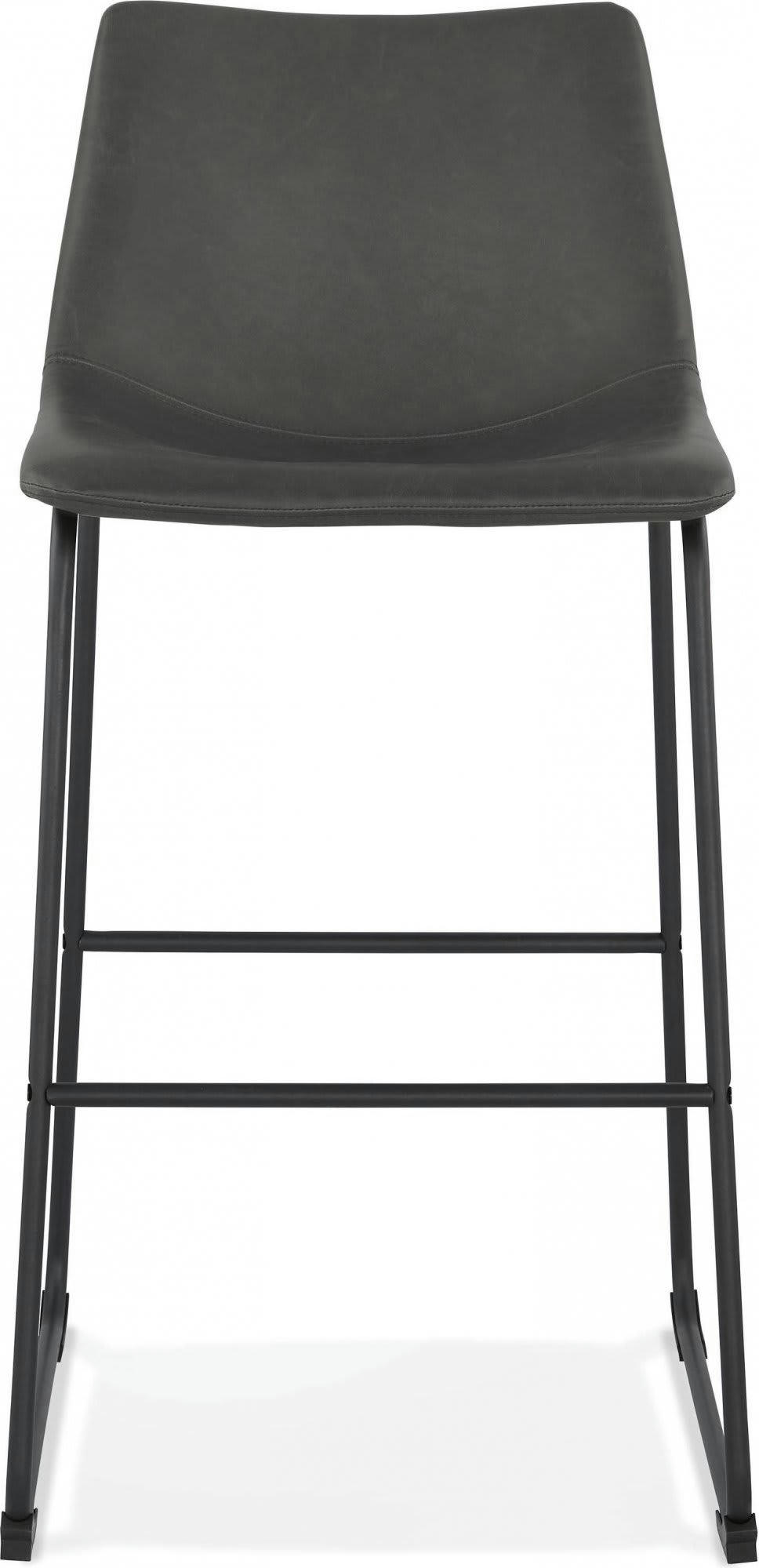 GAUCHO - Tabouret de bar Simili Gris H. assise 72 cm rembourré