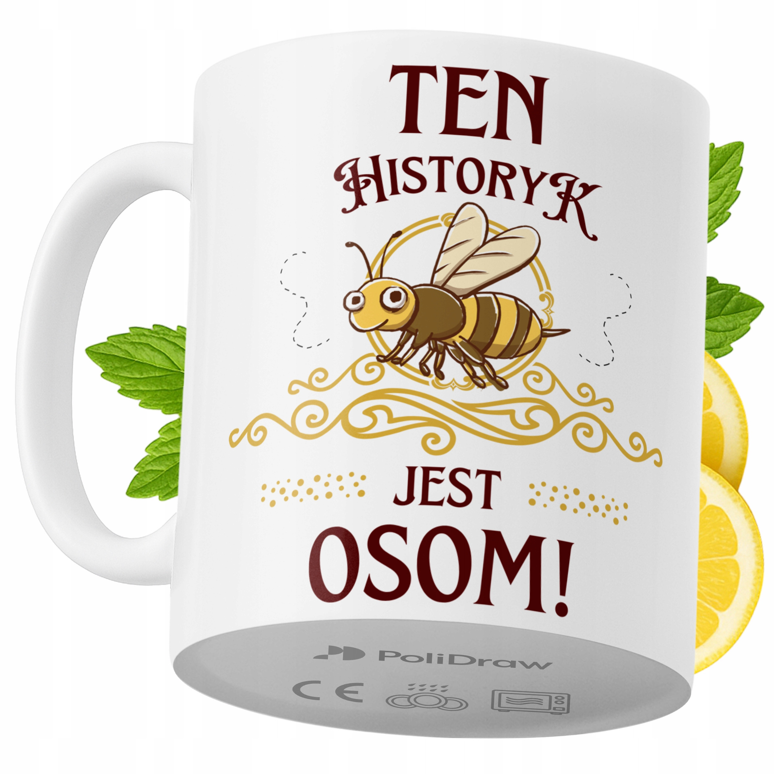 Kubek Dla Historyka na Prezent z Nadrukiem ze Zdjęciem 330 ml PoliDraw