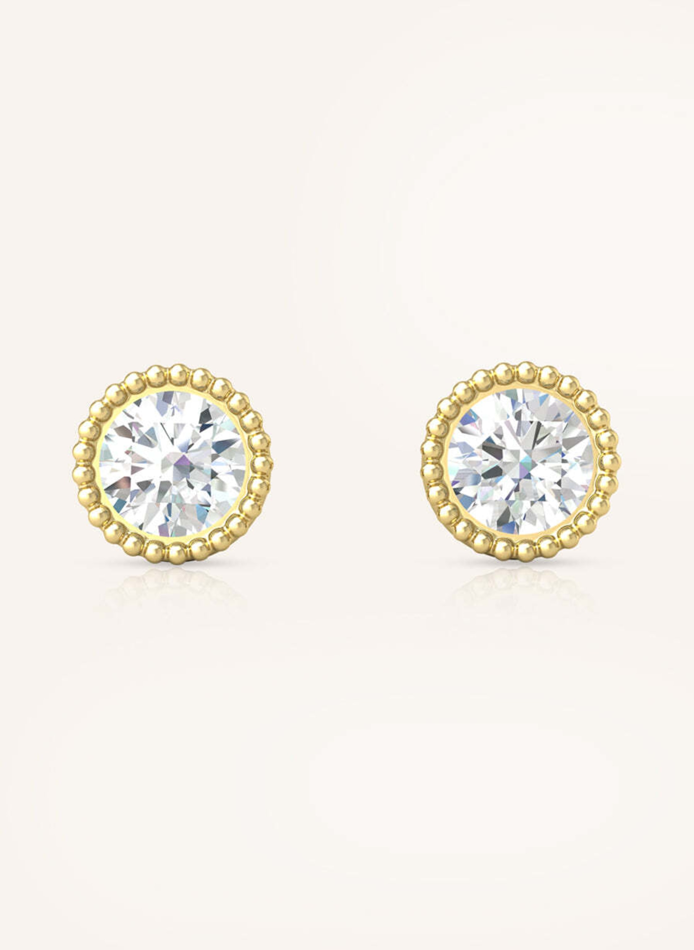 VEYNOU Ohrstecker KATE aus 14 Karat Gelbgold und 0,60ct. Lab-Grown Diamanten