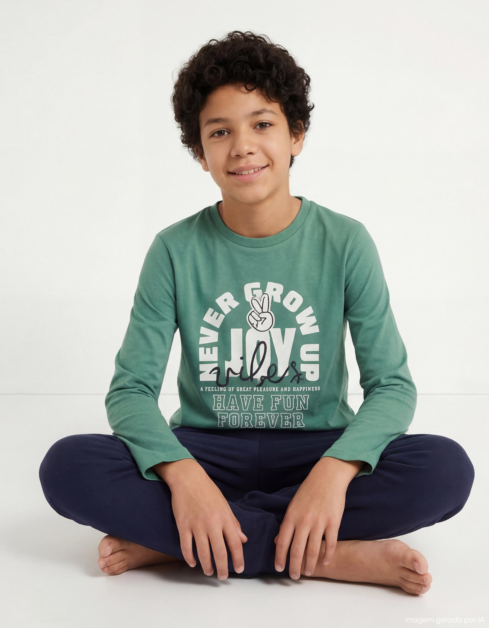 Pijama, Menino, Verde
