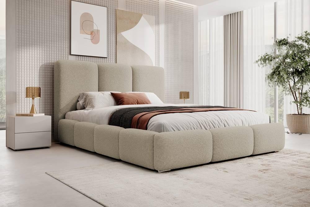 Bedframe Briar bouclé met opbergruimte 140x200