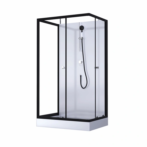 Komplettdusche »Black   White«, HxT: 200 x 80 cm