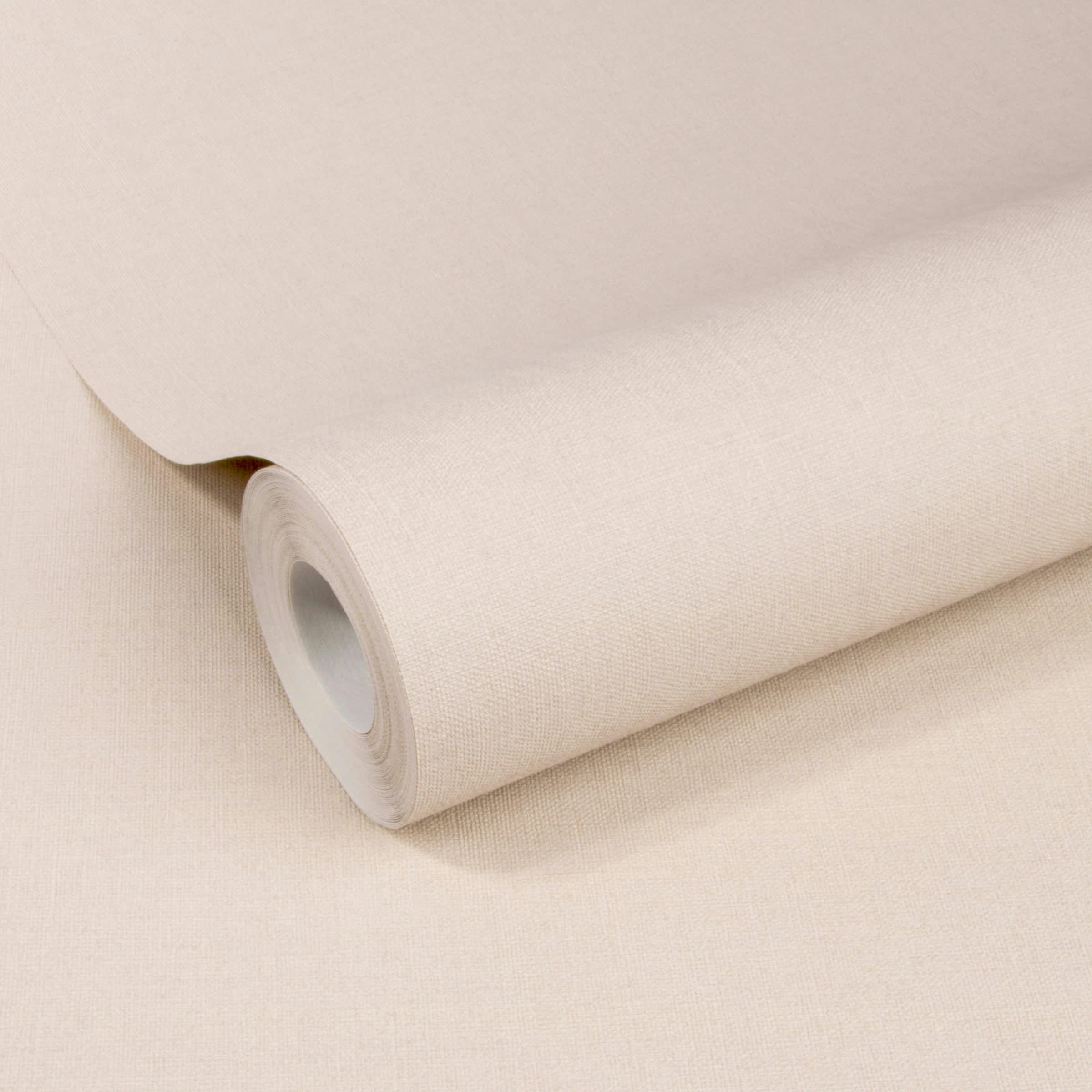 - Papier peint intissé uni basique textile beige 1005x52cm