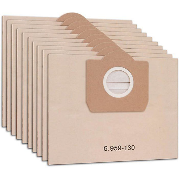 Lot de10 sacs aspirateur ALLOTECH compatible KARCHER 6.959-130.0, 6.904-140.0, KFI 357, Wd3200 Wd3300 Wd3500, WD, MV, A