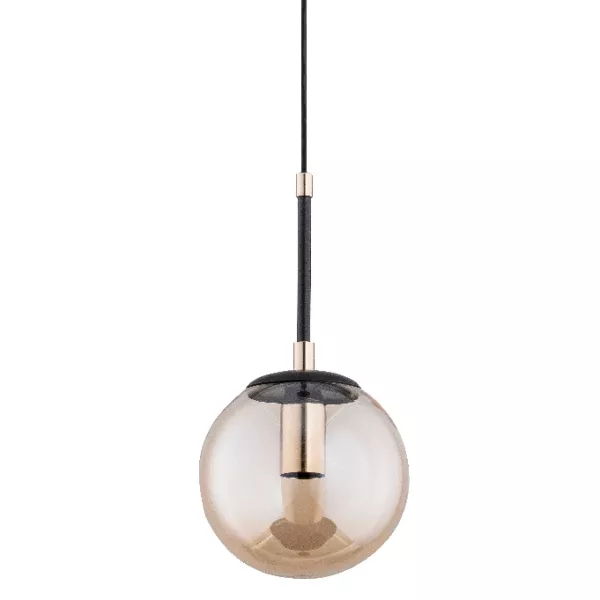 Lampa wisząca czarno-bursztynowa Sebia 1xE14x40W wym: 90x15x15 cm Alfa