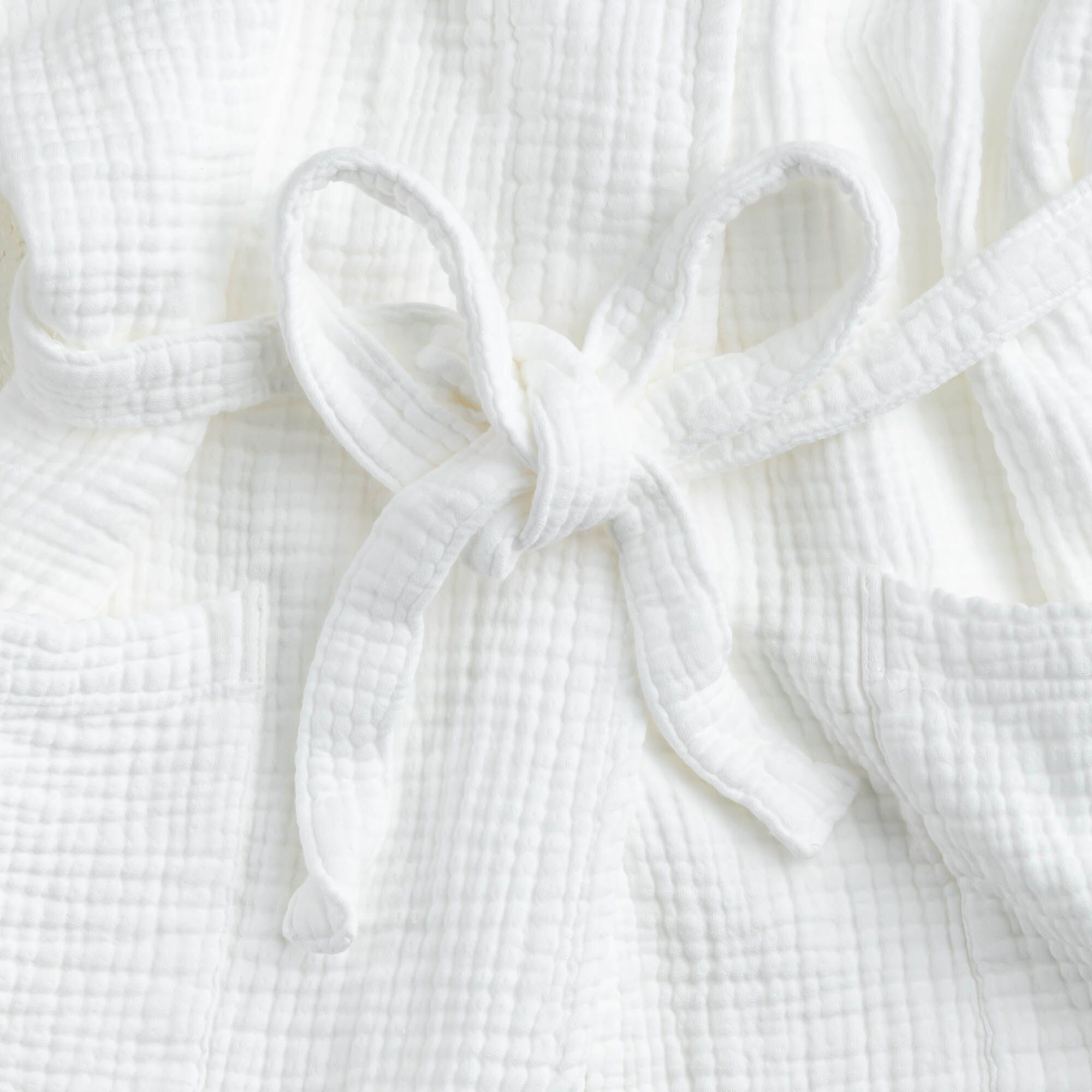 CAPULO - Peignoir en gaze de coton L/XL - blanc optique