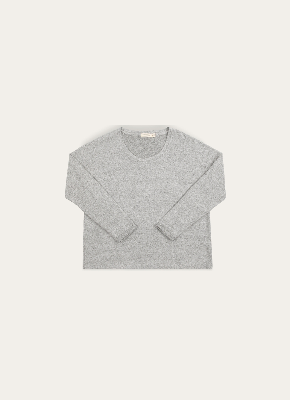 PULL à MANCHES LONGUES GRIS CHINE