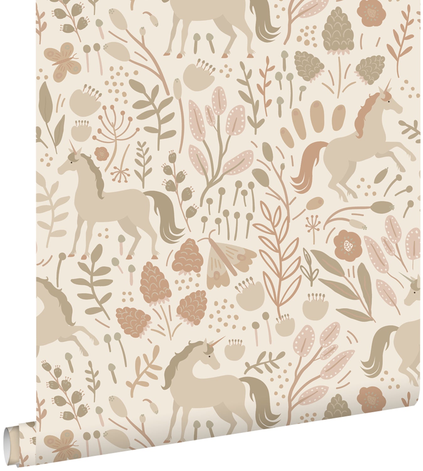 ESTAhome behang unicorns beige en terracotta roze - 53 cm x 10.05 m - 139806