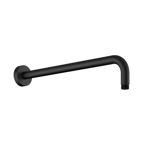 Kopfbrause mit Brausearm, Messing/ABS, schwarz matt