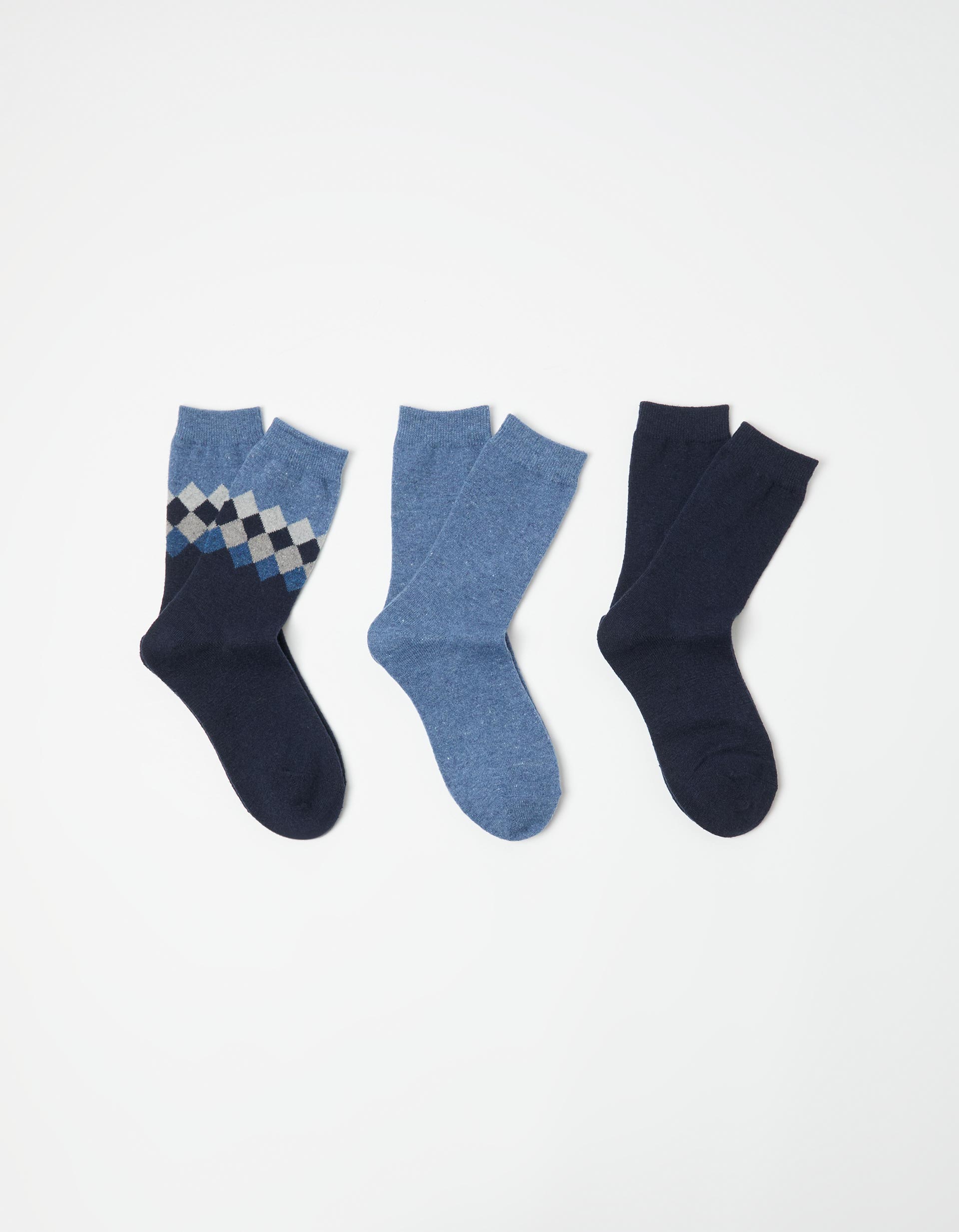 Pack 3 Pares de Meias, Homem, Azul