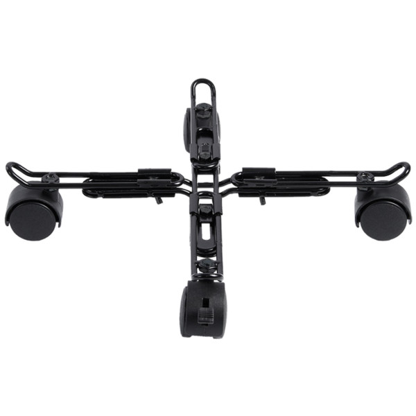Wózek pod donicę metalowy czarny 34-42 cm regulowany na kółkach