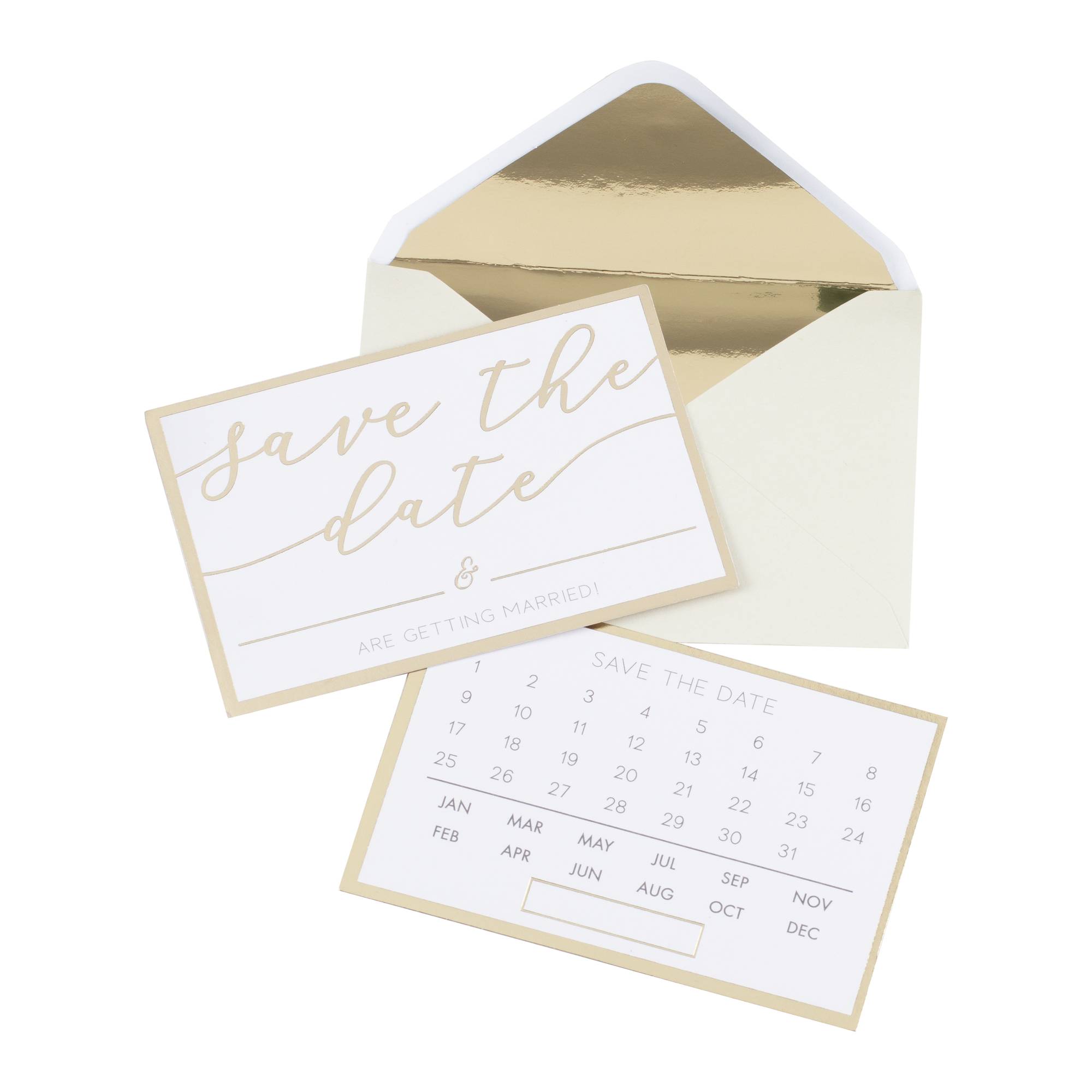 Champagne Gold Save the Date Tags 20 Pack