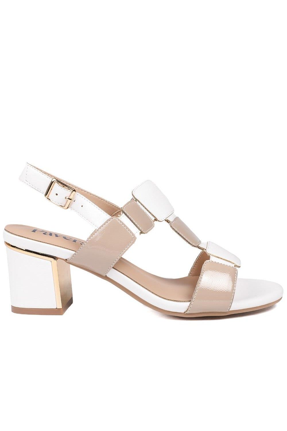 Pavers Block Heel Square Design Sandals
