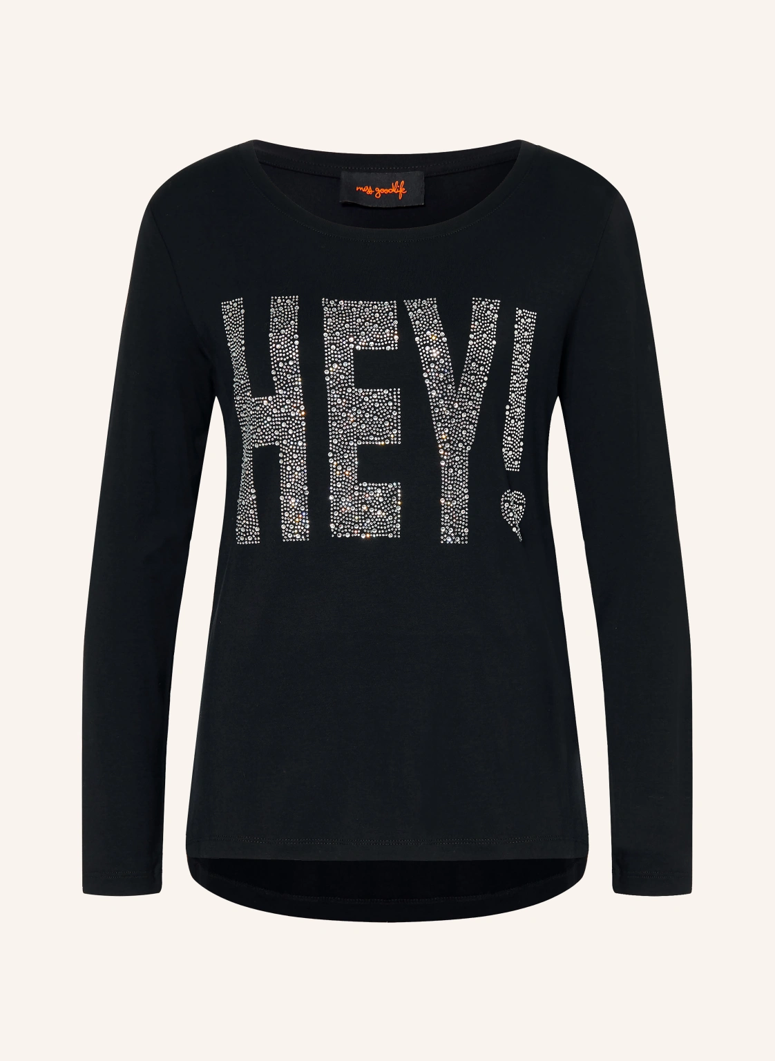 miss goodlife Longsleeve mit Schmucksteinen