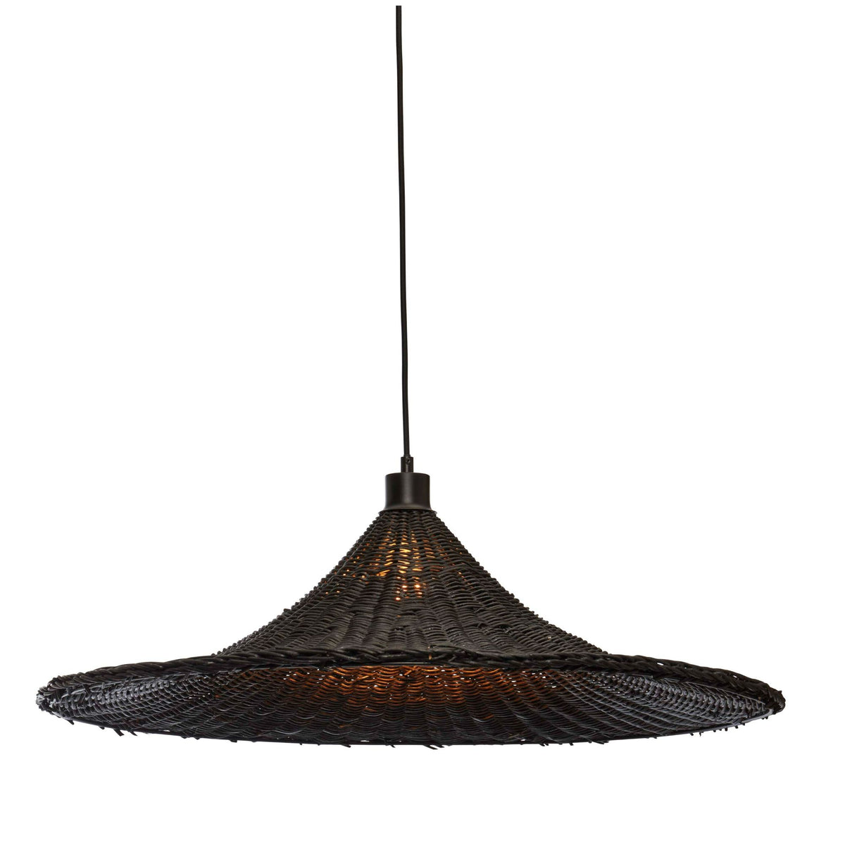 GOOD&MOJO hanglamp Borabora - zwart - Ø70cm