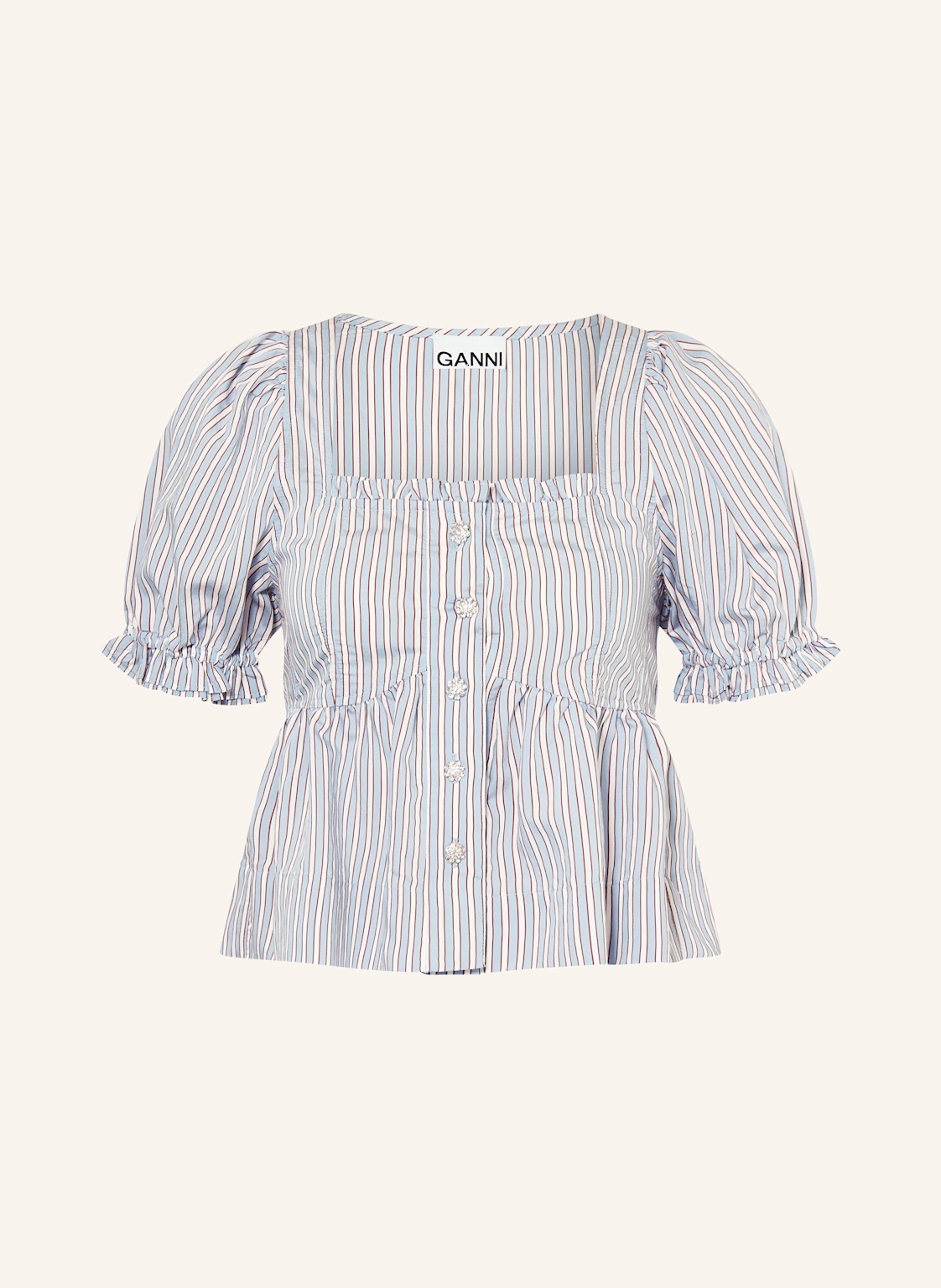 GANNI Blusenshirt mit Rüschen