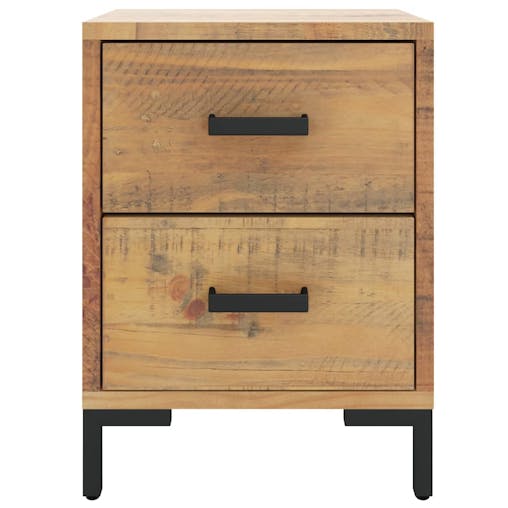 NNEVL Bedside Cabinets 2 pcs 36x30x45 cm Solid Wood Pine