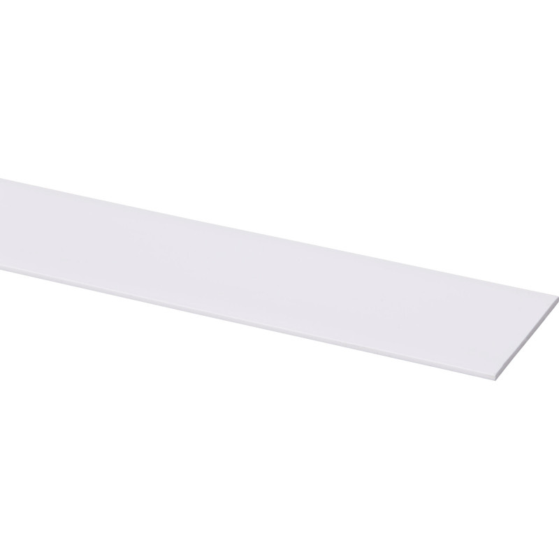 Profilé plat synthétique blanc 260 x 5 x 0,2 cm