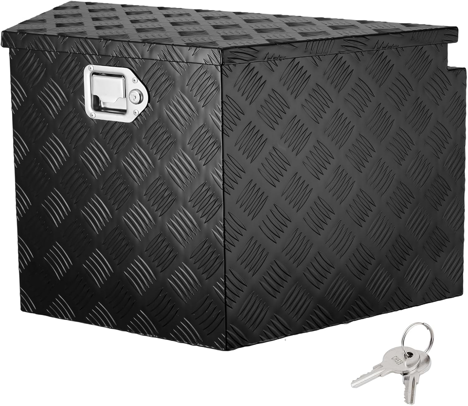 VEVOR Trailer Tongue Box, Heavy Duty Trailer Tongue Tool Box Storage Organizer with Lock & Keys, Utility Tool Chest for Pickup Truck Bed, RV, SUV, Off-Road Vehicle, Aluminum, 39 x 16.5 x 12, Black