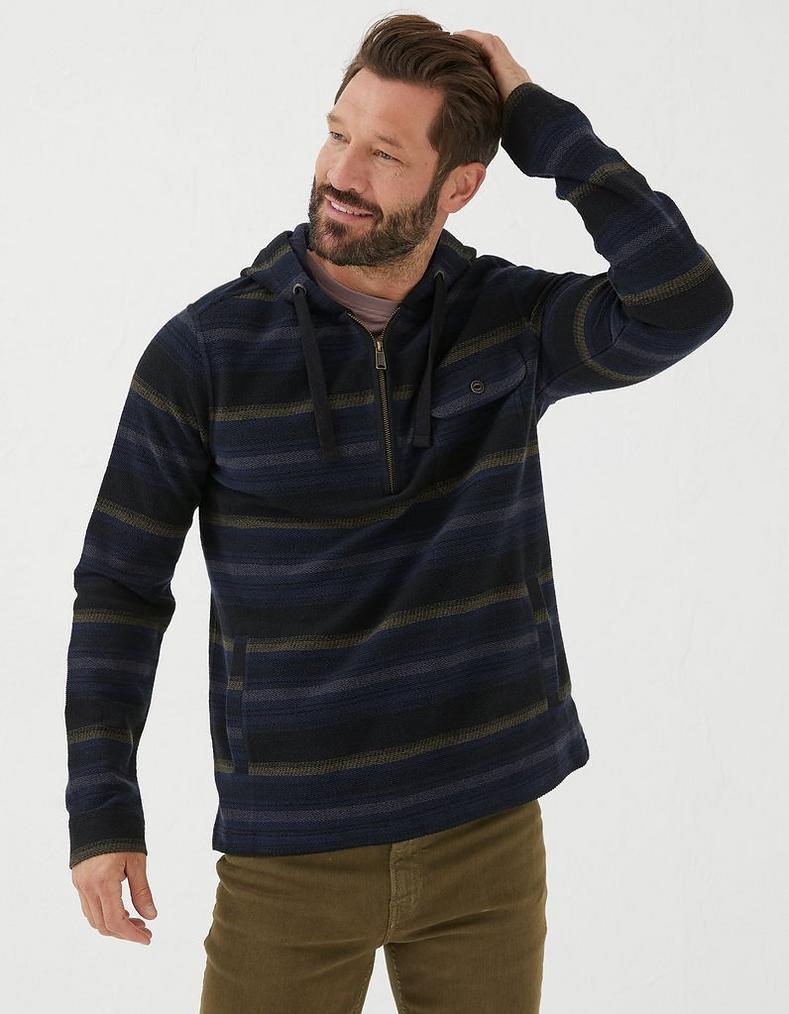 Trescowe Stripe Half Zip Hoodie