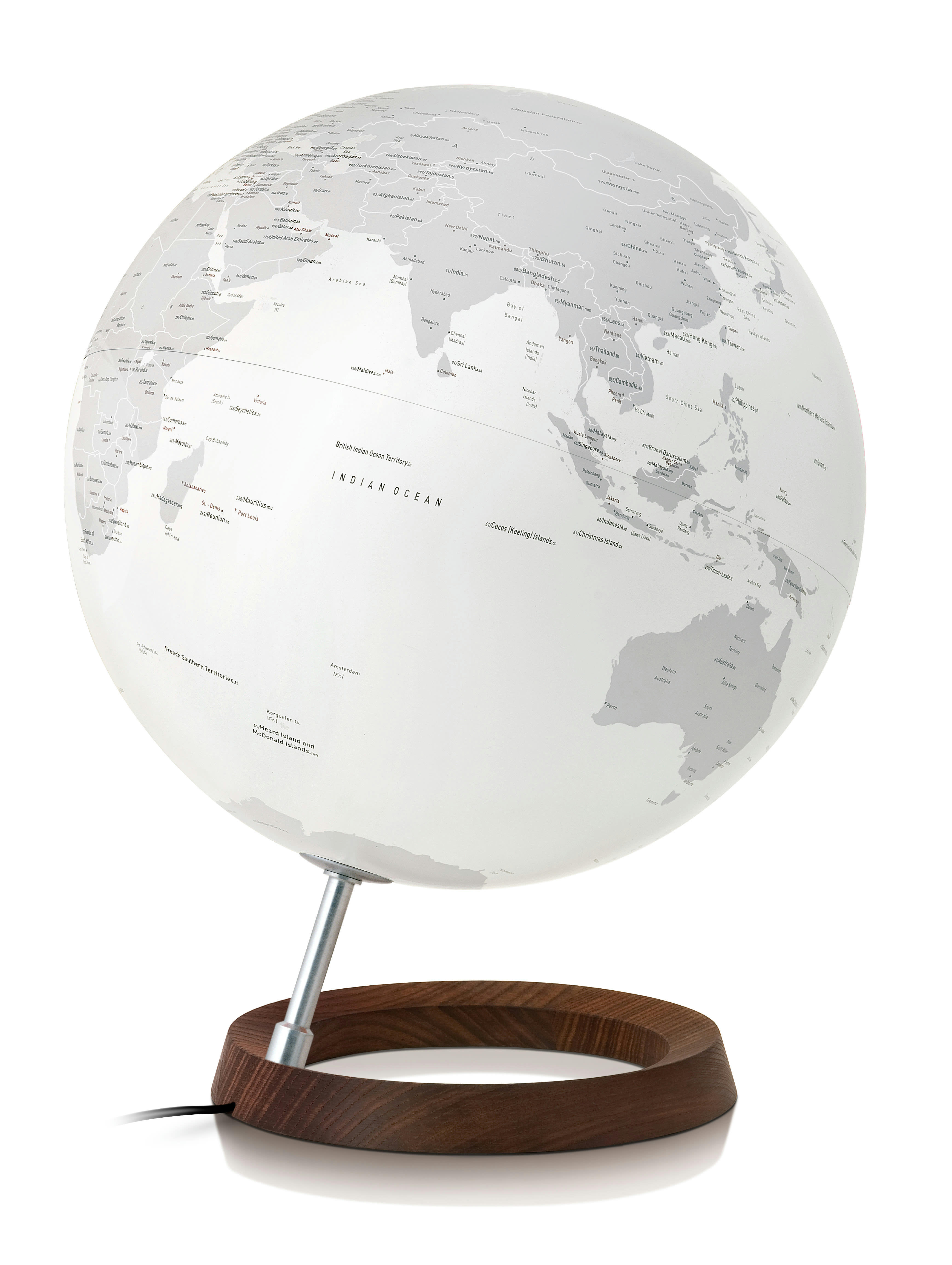 FC REFLECTION - Globe terrestre de design 30 cm  lumineux  textes en anglais