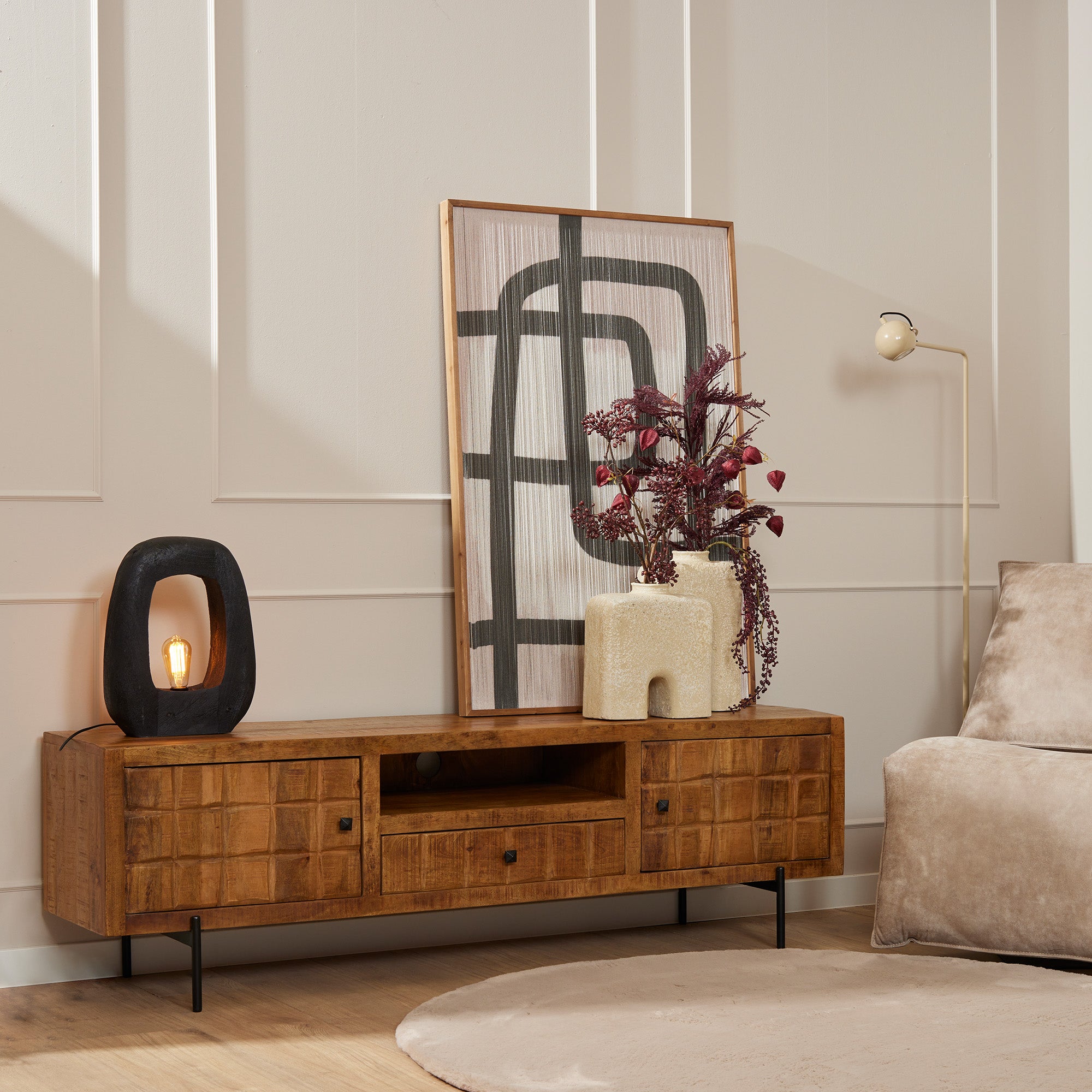Starfurn tv meubel Brandy - bruin - 40x180x55cm