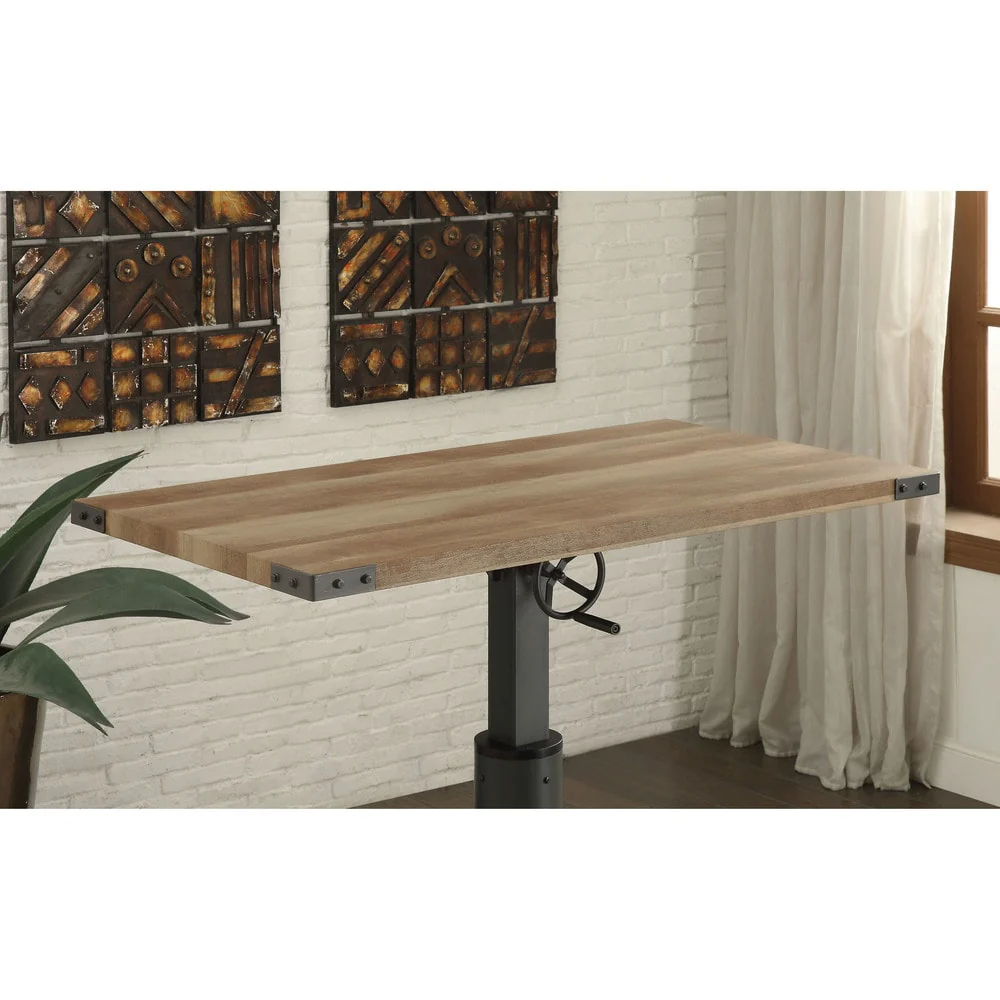Furniture of America Kic Industrial Black 49-in Adjustable Standing Desk