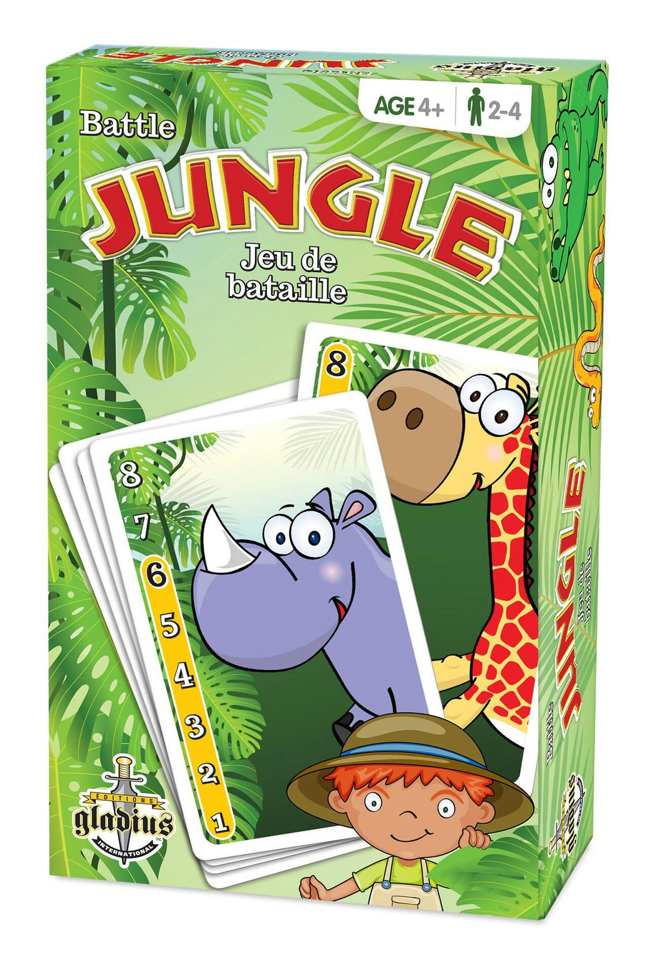 Editions Gladius Jungle Battle Card Game for Kids, Ages 4+