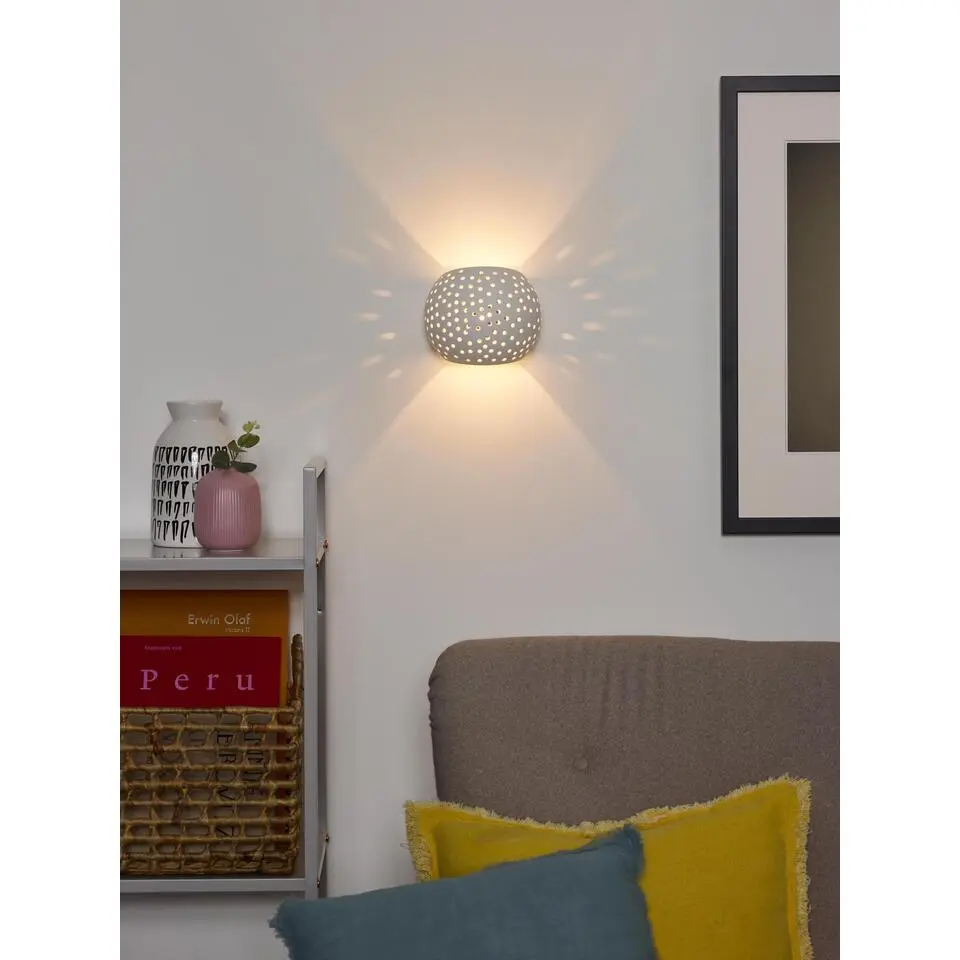 Lucide GIPSY Wandlamp - Wit