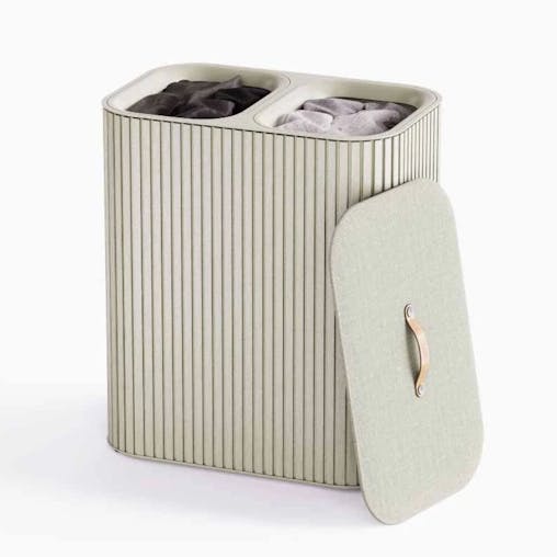 Joseph Joseph Tota Twin Luxe 90L Laundry Separation Basket Ecru
