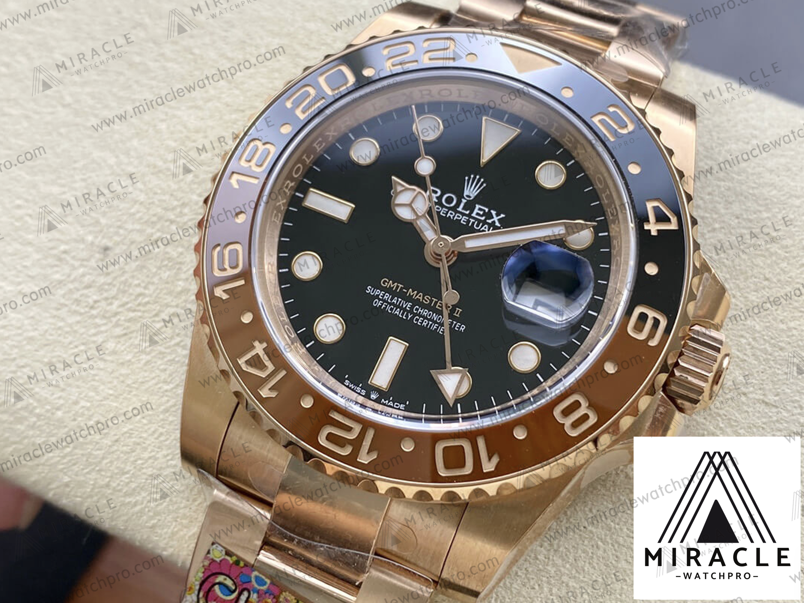 ROLEX-GMT MASTER II-ref.M126715CHNR-0001- Elite Clone-40mm-Replica Watch