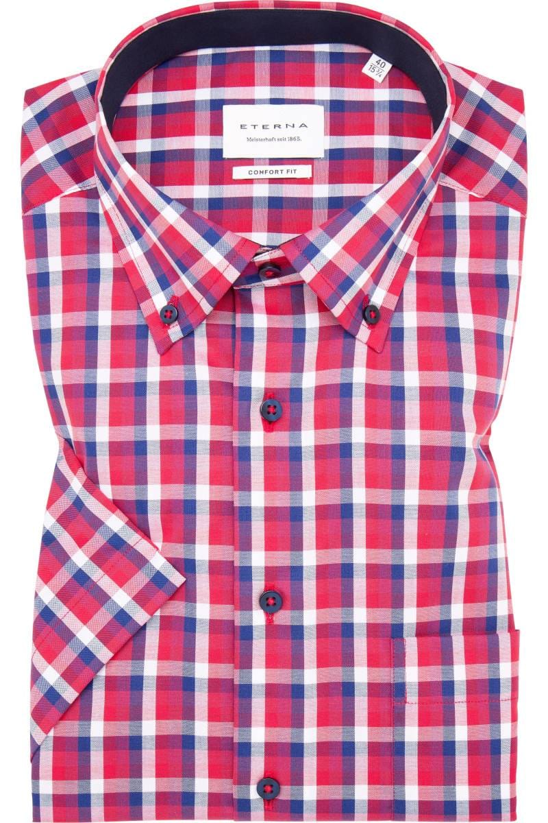 ETERNA Comfort Fit Hemd rot, Kariert