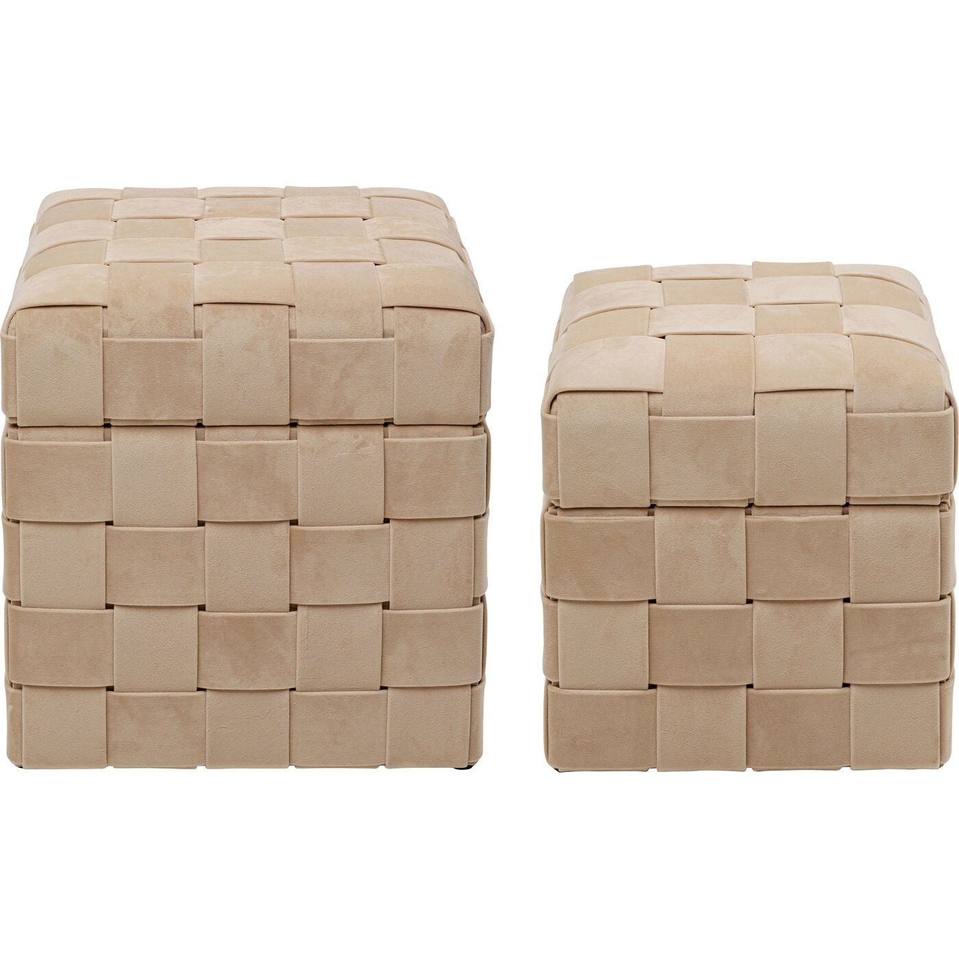 Kare Design Borst Kruk Weave beige (2/Set)