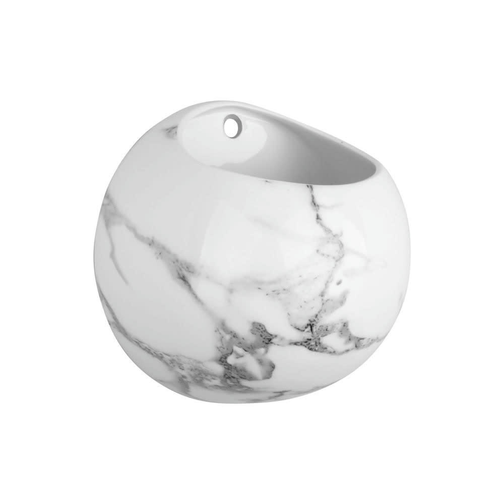 GLOBE - Pot mural globe céramique marbré