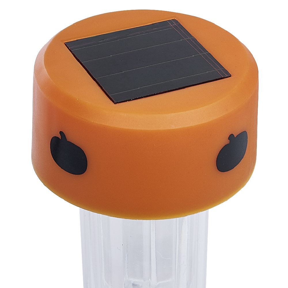 Borne solaire LED à planter noir et orange