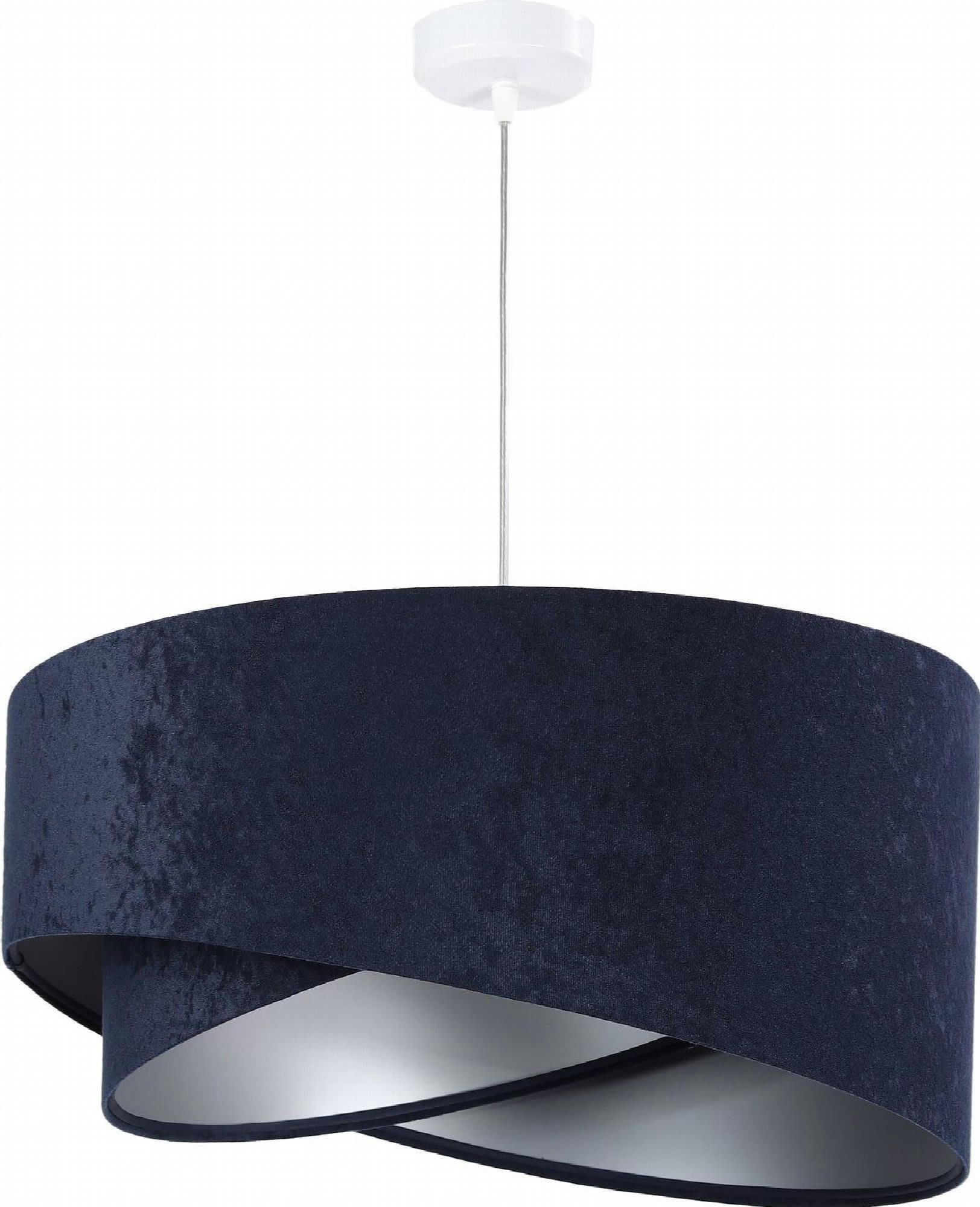 ASYMETRIC - Suspension Tissu Bleu 50x50x105 cm