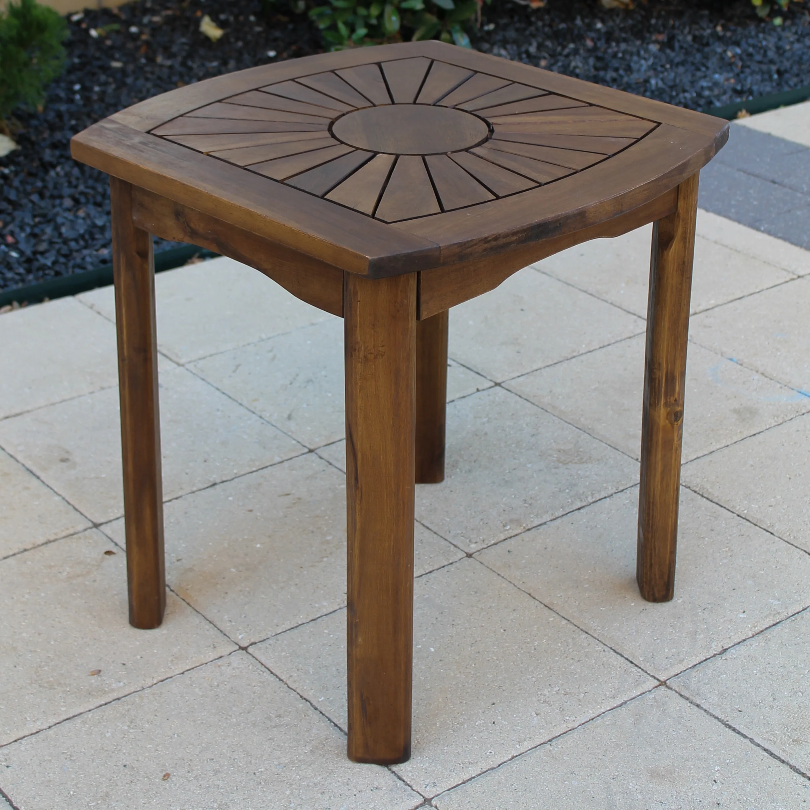Highland Sun Burst Outdoor Side Table