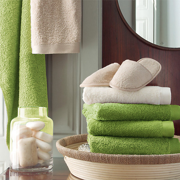 Drap de douche 70x140 cm coton peigné ALBA vert pomme