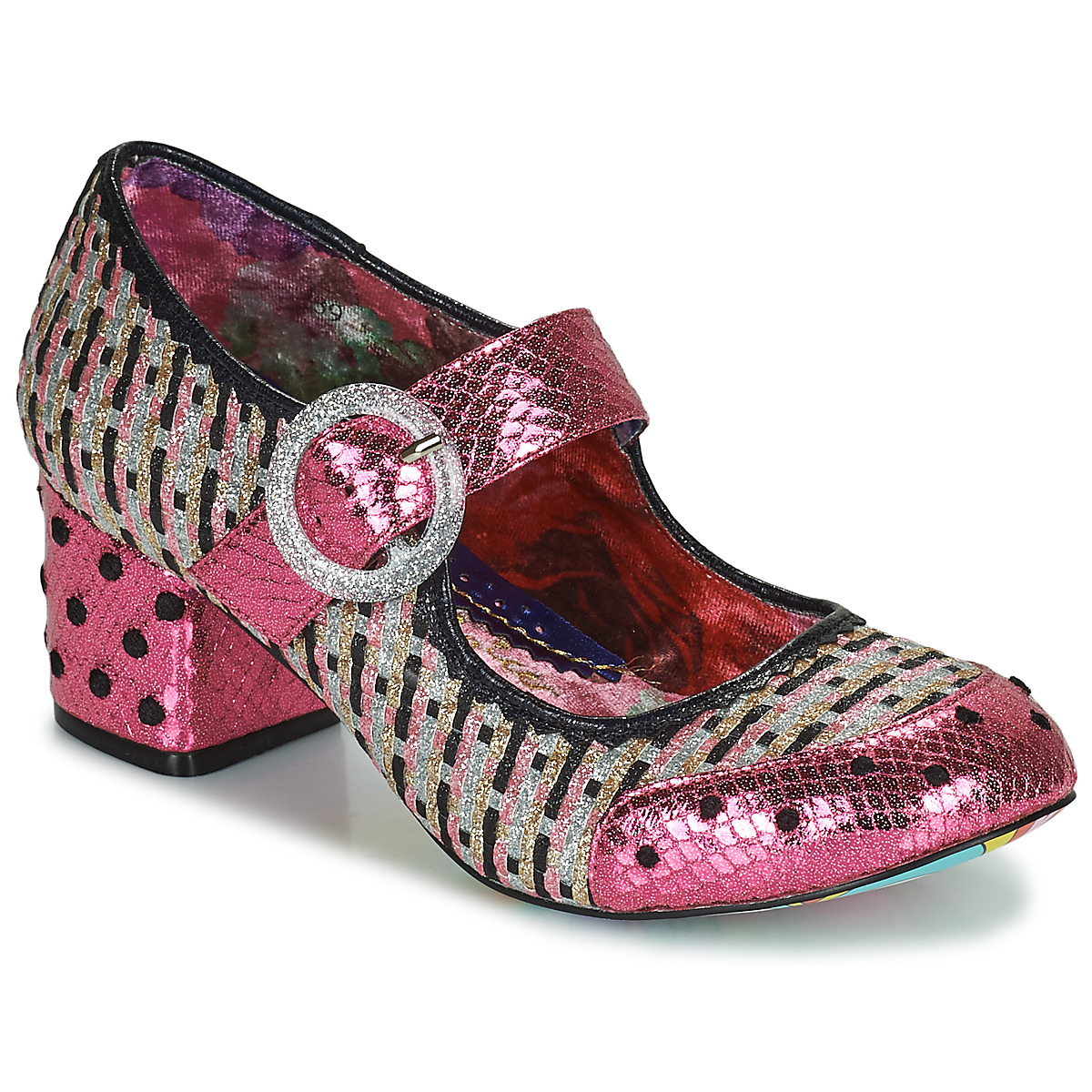 Irregular Choice - BUCKLE UP - Bordo / Multi