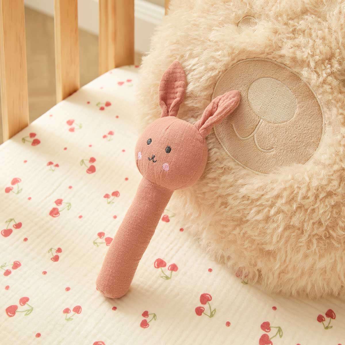 Soft Cotton Bunny Rattle