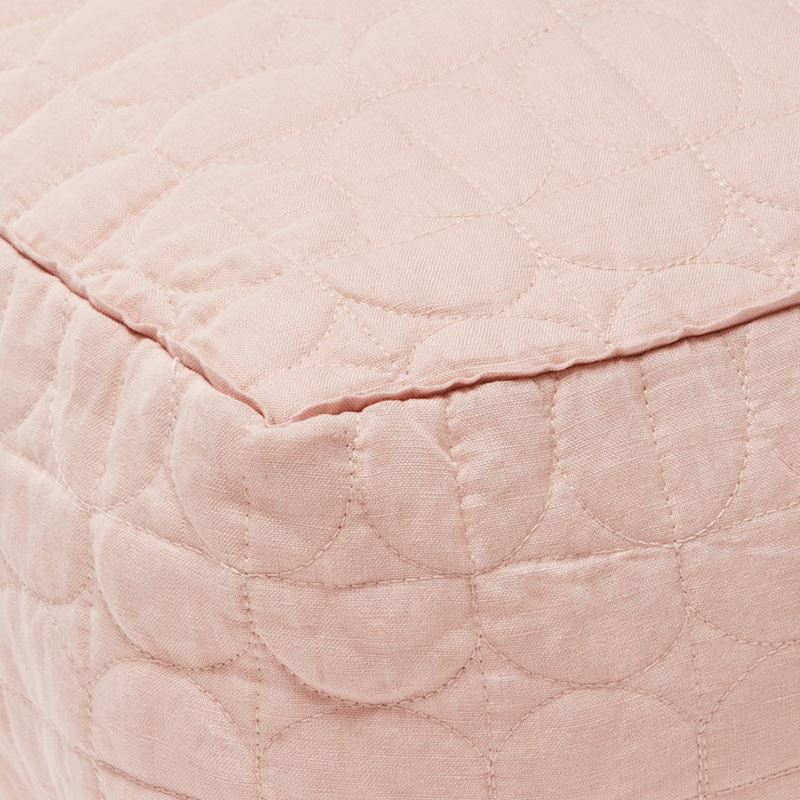 Vintage Washed Linen Nude Pink Floor Cushion