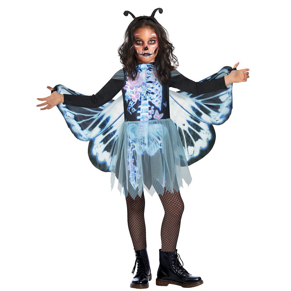 Déguisement enfant papillon serre-tête, robe et ailes 4/6 ans